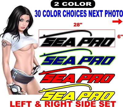 SEA PRO SEAPRO BOAT DECALS DECAL HULL 30 COLOR CHOICES message for other options