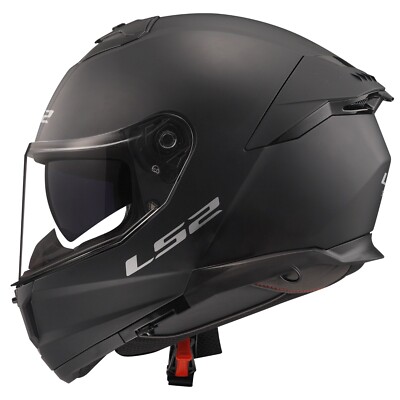 LS2 FF808 STREAM II MATT BLACK  DUAL VISOR Ece22.06 FULL FACE MOTORCYCLE  HELMET