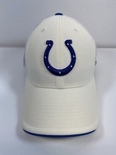 Reebok NFL On Field Equip Cap Indianapolis Colts White Fitted Hat One Size Fits