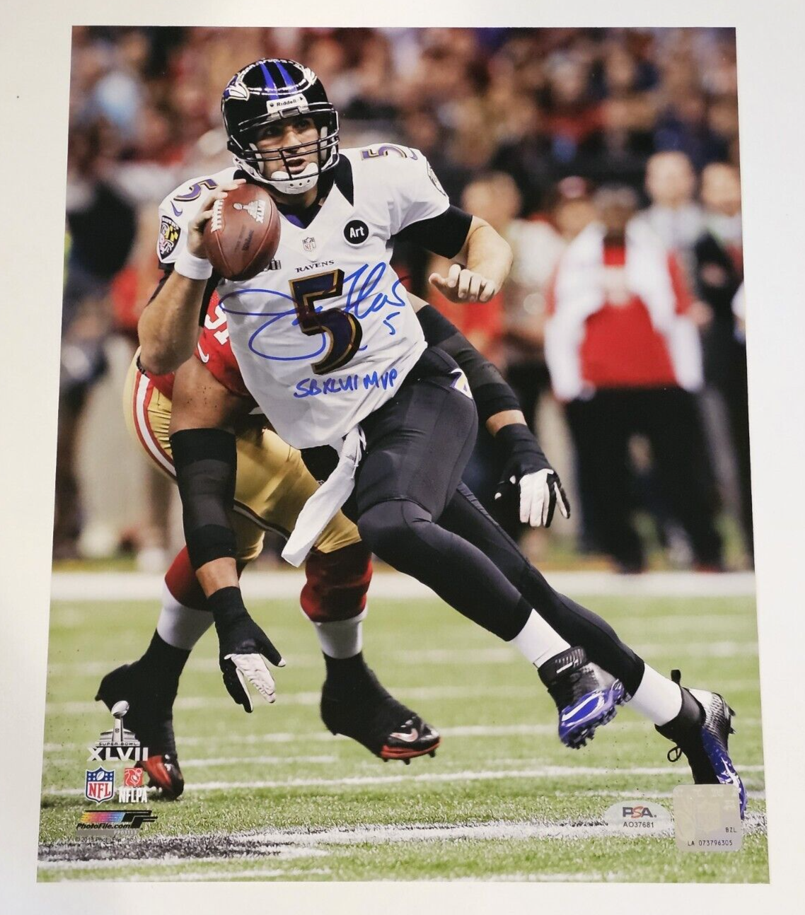 Joe Flacco Autographed Signed Baltimore Ravens SUPER BOWL XLVI MVP 11x14 Photo--PSA 