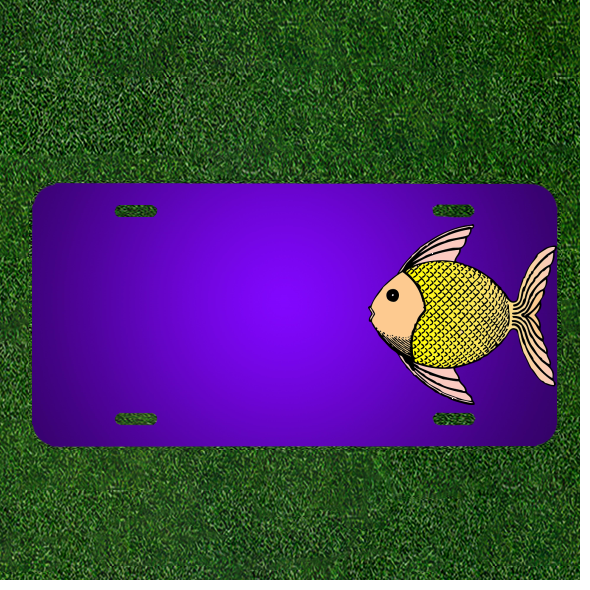 Custom Personalized License Plate With Add Names To Fish Cute Scales Scaly
