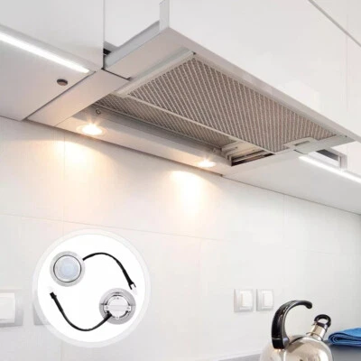 6500K Round Range Hood Light Bulbs Stainless Steel Range Hood LED Light DC 12V