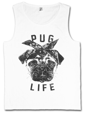 PUG LIFE I TANK TOP Hip Hop Ghetto Life Gangster OG Criminal Rap Mobster