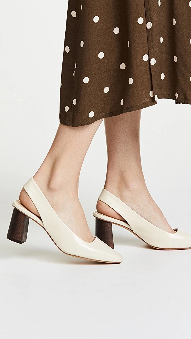 Mari Giudicelli Helena Slingback Pumps Ivory Sz 36 $590