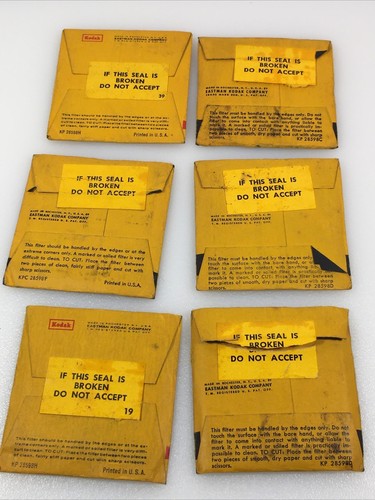 Lot of 6 Kodak Wratten Gelatin Filter #15G #85 #1A #8 2"x2" 4 Are Sealed - Picture 5 of 7