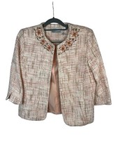 Alfred Dunner Pink Tweed Blazer 3/4 Sleeve Size 10 Petite