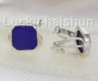 Lazuli Earring Stud 925Ss J10373 Aaa 100% 10Mm Natural Square Lapis