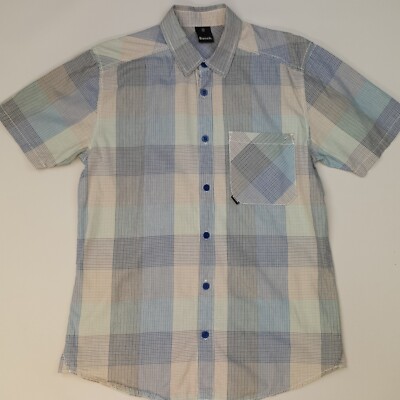 Bench Hemd Kurzarm SMALL Regular Fit Blau Herren Kurzarm Kariert