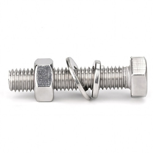 Hex Head Set Screws M2 - M24 Fully Threaded Bolts Nuts Washers Stainless Steel - Picture 8 of 12