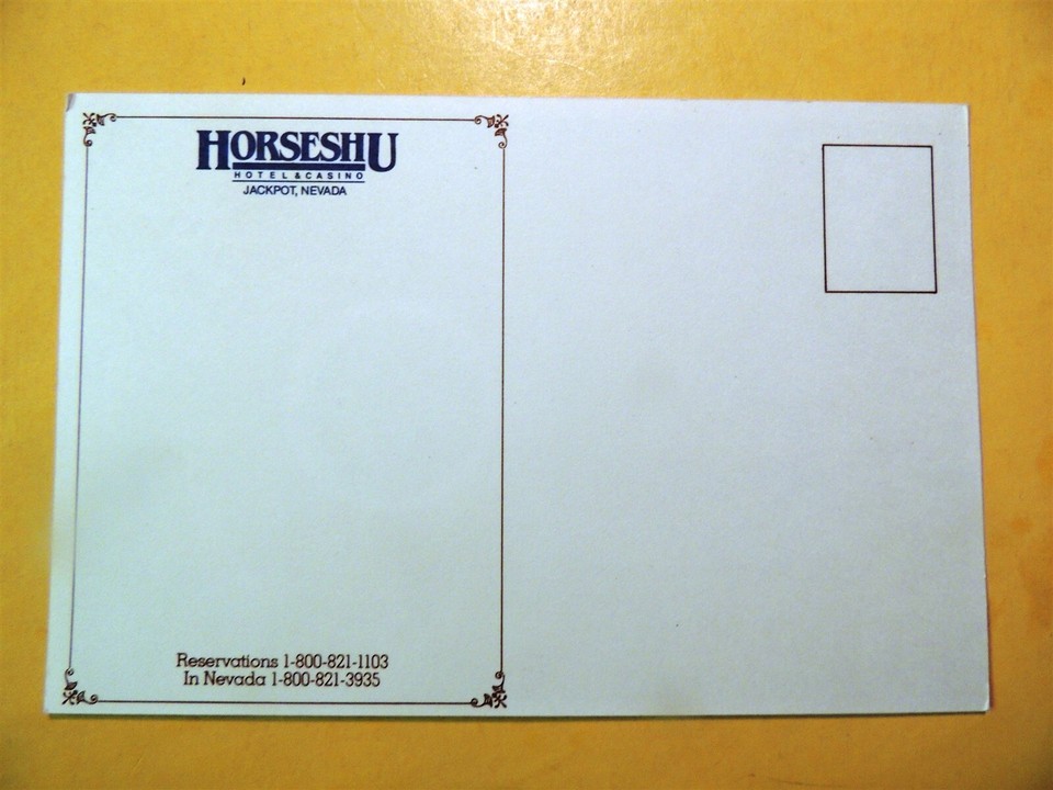 Horseshu Hotel Casino Jackpot Nevada vintage postcard Spa hot tub eBay