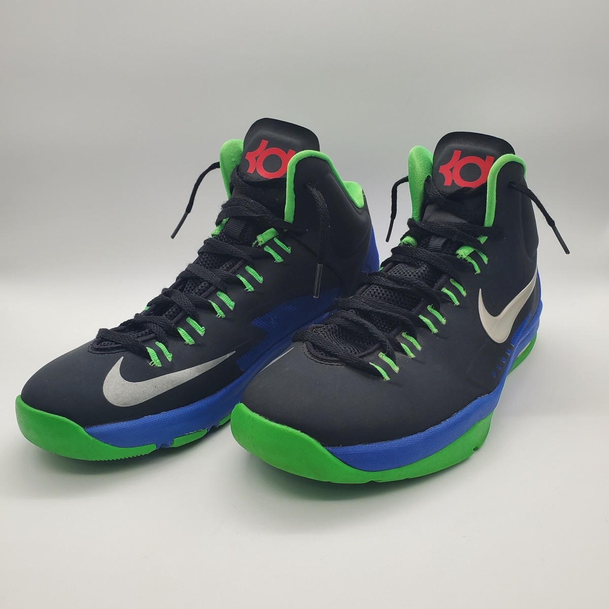 Nike KD V GS Size 6Y Black/Poison Green/Silver/Hyper Blue 555641