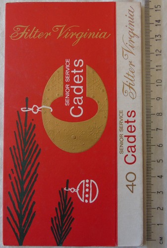 Vintage Senior Service Cadets Christmas Sleeve For 40 Cigarettes C1970s - Picture 2 of 2