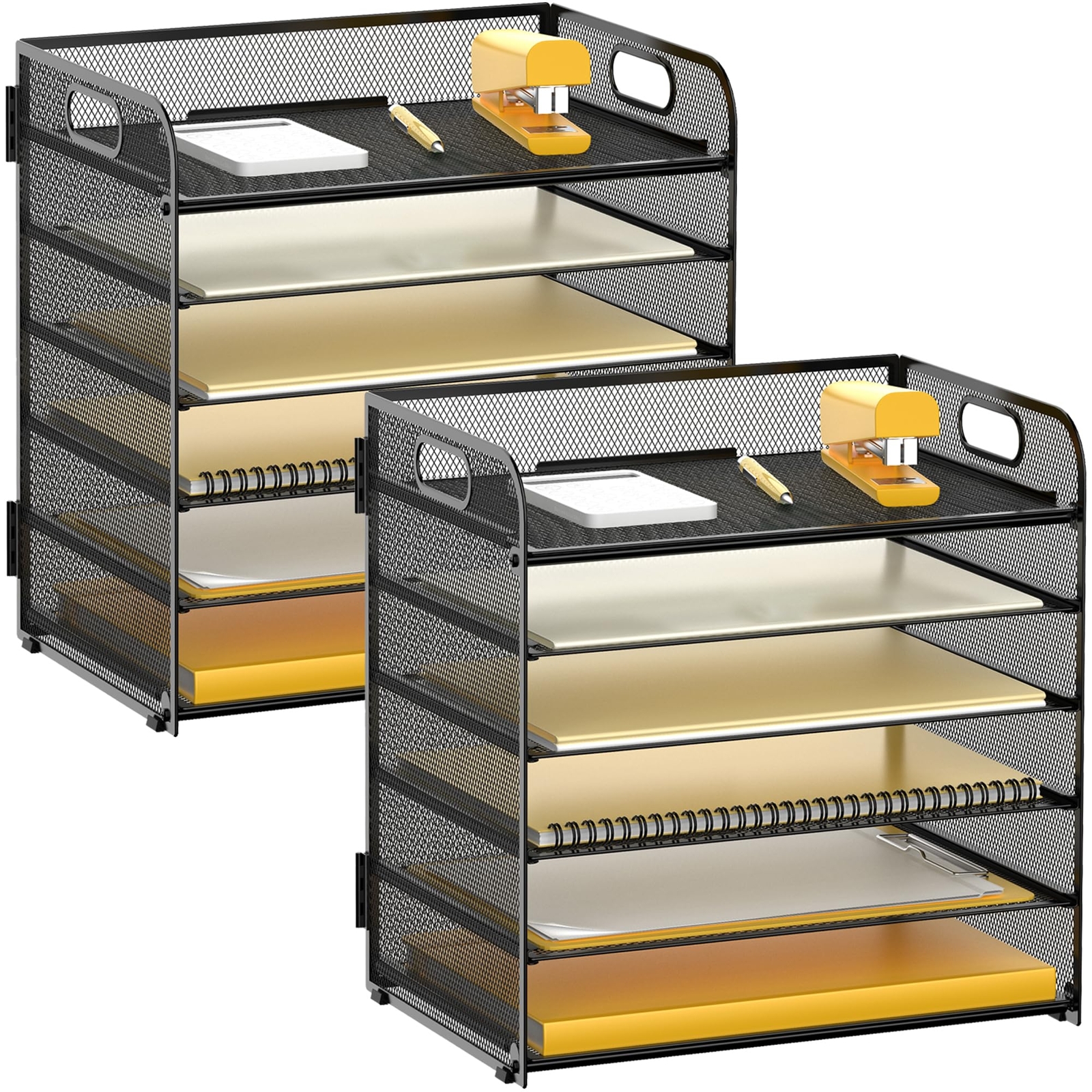 6-Tier Mesh Desk Organizer for Paper Files and Office Supplies-image
