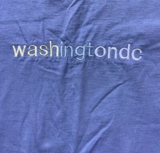 Vtg 90s Washington DC T Shirt Embroidered Spell Out Single Stitch Souvenir XL