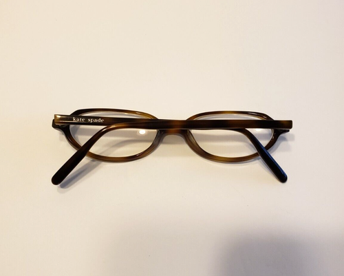 Kate Spade Tortoiseshell Oval Eyeglasses Lucite Brown Cream Polka Dots Pattern - Picture 11 of 11