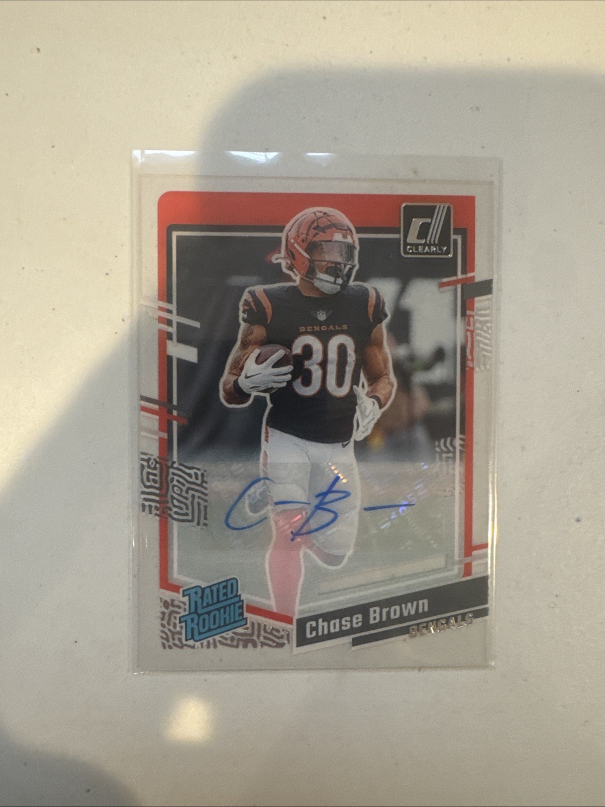 2023 Panini Clearly Donruss - Chase Brown #55 Autographs (AU, RC) #5172