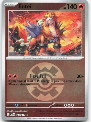 Entei (Quick Ball) 025/217 Rare Ascended Heroes Pokemon Reverse Holo Near Mint
