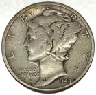 1944-P Mercury Dime 10c Good Circulated Condition 90% Silver US Coin - 3280