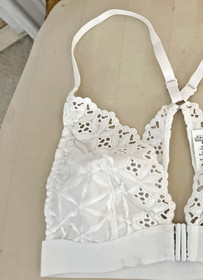 NWT Aubade Bahia Racerback Triangle Bra  Cotton Bright White XS