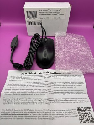 Seal Shield Silver Storm, medizinische Qualität, wasserdicht, antimikrobielle Schnörkelmaus