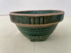 MCCOY Green Vintage Antique Stoneware Yellow Ware ART DECO Bowl 5.25"