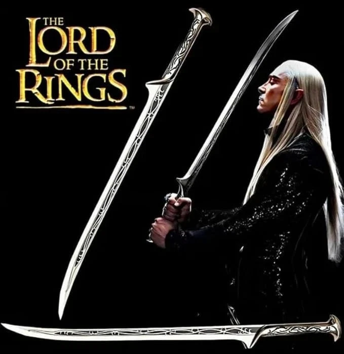 Réplica de espada Elvenking Thranduil feita à mão personalizada 38" – Espada fantasia com parede - Imagem 2 de 4