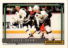 1992-93 Topps #420 David Shaw Minnesota North Stars