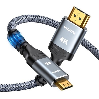 Mini HDMI To HDMI Cable 3.3FT 4K 60Hz High Speed Video Cord Extension Lead