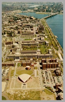 Aerial View of Massachusetts Institute of Technology MIT Chrome Postcard