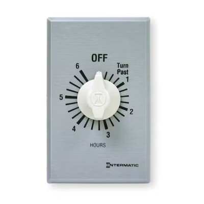 Intermatic Ff6h Spring-Wound Timer, Silver, 277V Ac