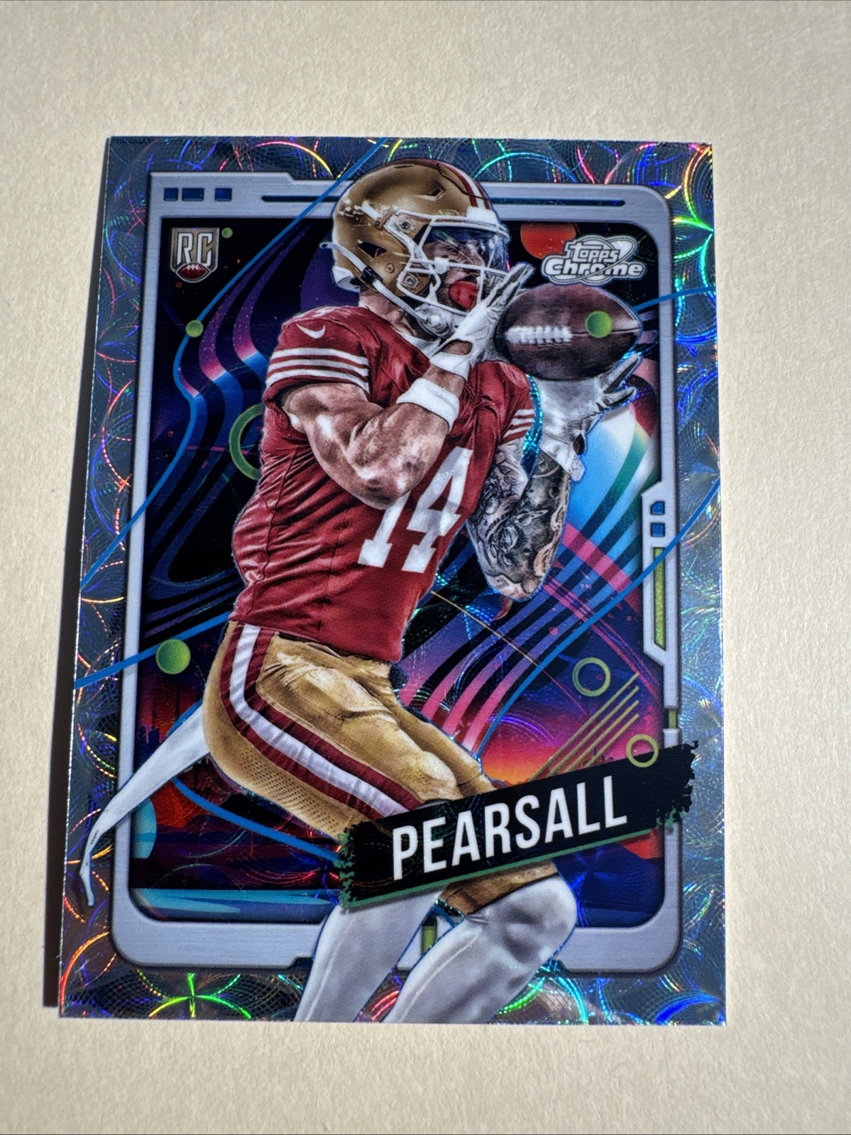 2024 Topps Cosmic Chrome Nucleus Refractor Ricky Pearsall RC #182 49ers
