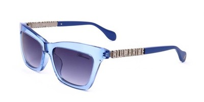 Blumarine Sonnenbrille SBM732S HELLBLAU TRANSPARENT GLÄNZEND 54/17/135 Damen