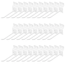 30Pcs Slatwall Panel Hooks, Heavy Duty Slat Wall Hanging Display 4 Inch White