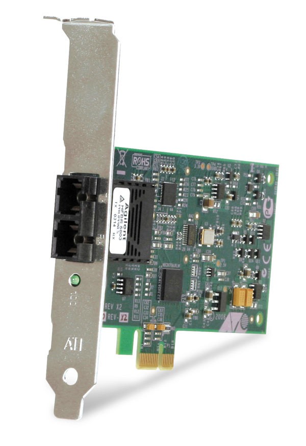Allied Telesis 100FX Desktop PCI-e Fiber Network Adapter Card w/PCI Express, Fed
