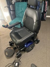 Merits Vision Sport Power Wheelchair Electric 6-Wheel Black/Blue Joystick