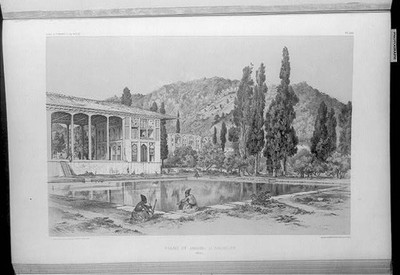 Palais et jardins d'Aschereff,1859,Jules Laurens,Voyage en turquie,Paris,France