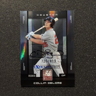 2008 Donruss Elite COLLIN DELOME #116 Extra Edition RC AUTO /819 - HOUSTON 