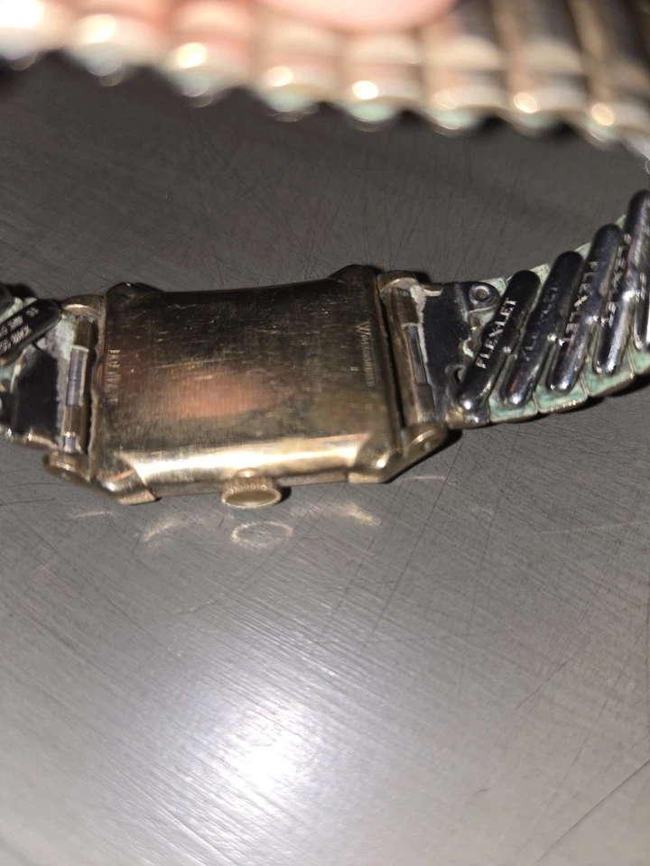 Vintage Hamilton Relógio de Pulso Feminino 17J Vento Mecânico Banda Flexível Folheada a Ouro - Imagem 3 de 4