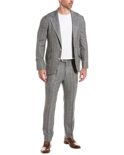 Brunello Cucinelli 2Pc Wool, Linen, & Silk-Blend Suit Men's  48