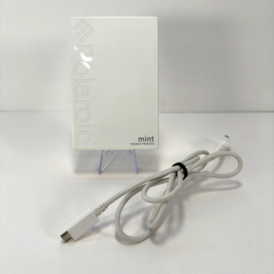 Polaroid Mint Pocket Printer POLMP02 White Bluetooth Photo Printer USB Cable