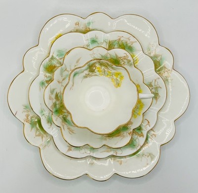 Antik 1894-1910 Wileman The Foley China Shelley Daisy & Snowdrop Quad - sehr guter Zustand