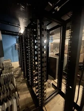 4-Post Adjustable Open Frame Server Rack IT Network Relay IT 42U 800mm Casters