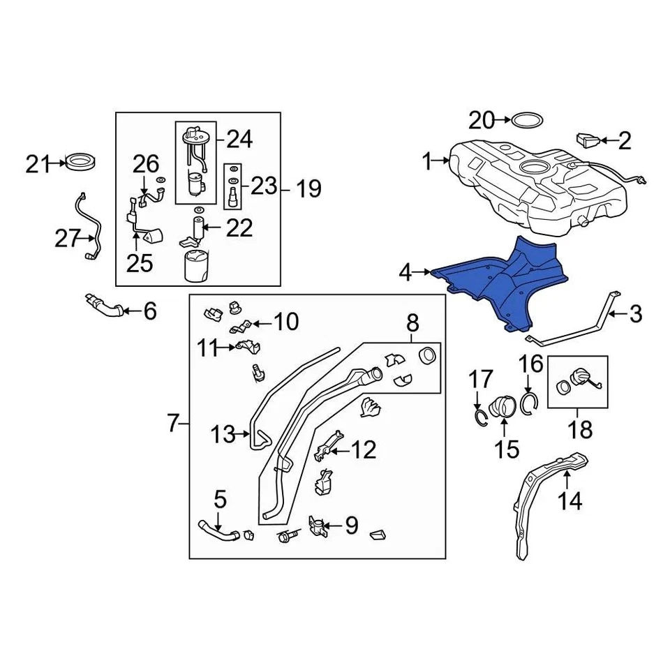 For Toyota Corolla 2009-2013 Toyota 7764102131 Fuel Tank Shield Foto 3 de 3