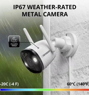 surveillance Security Camera AI POWERED 4k Guard Pro Wi-fi 6 DEFENDER New Box