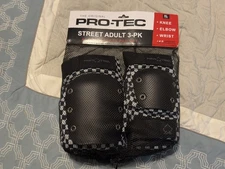 Pro Tec Checkerboard Skateboard Pads 3 Pack Combo Knee Elbow Wrist Size XL NEW