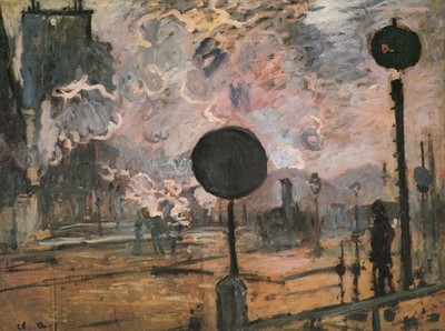 089 Claude Monet - La Gare St. Lazare, signal 1876 - Giclée Fine Art