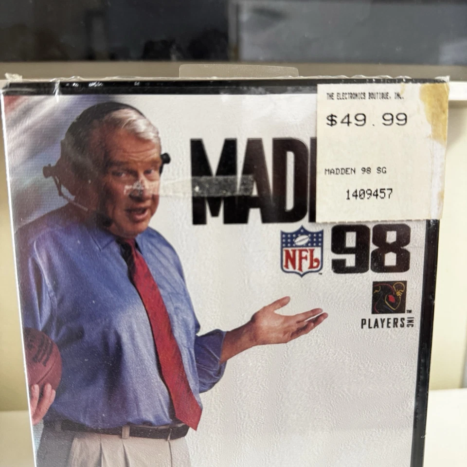 Brand New Factory Sealed Madden Football NFL 98 (Sega Genesis, 1997) John Madden - Image 2 of 4