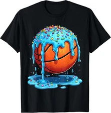 Basketball Drip Ice Cream Sprinkles Summer Unisex T-Shirt