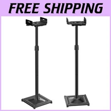 Adjustable Height Speaker Stands - 11 lbs Capacity