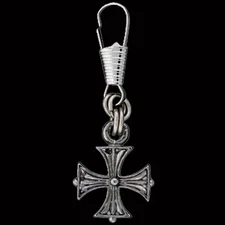 Iron Cross Zipper Pull CHARM ZIPPER PULL